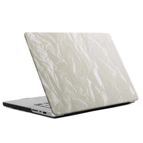 Selencia Coque en velours MacBook Pro 14 pouces (2021) / Pro 14 pouces (2023) M3 chip A2442 / A2779 / A2918 Beige