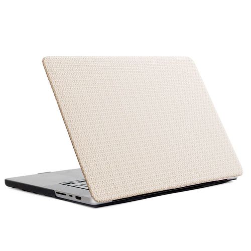 Selencia Coque tissée MacBook Pro 16 pouces (2021) / Pro 16 pouces (2023) M3 chip A2485 / A2780 / A2919 Beige