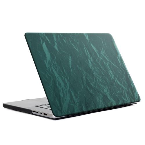 Selencia Coque en velours MacBook Air 15 pouces (2023) / Air 15 pouces (2024) M3 chip A2941 / A3114 Vert foncé