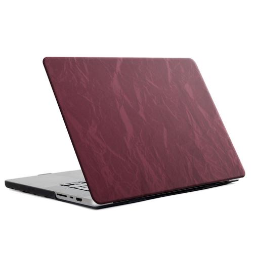 Selencia Coque en velours MacBook Pro 13 pouces (2020 / 2022) A2289 / A2251 Rouge foncé