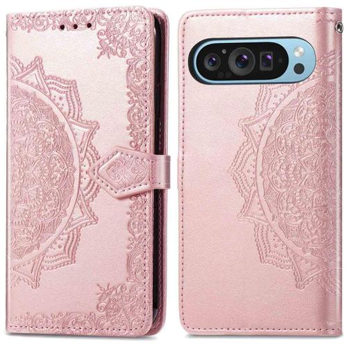 Imoshion Etui De Téléphone Portefeuille Mandala Google Pixel 9 Rose Dorée