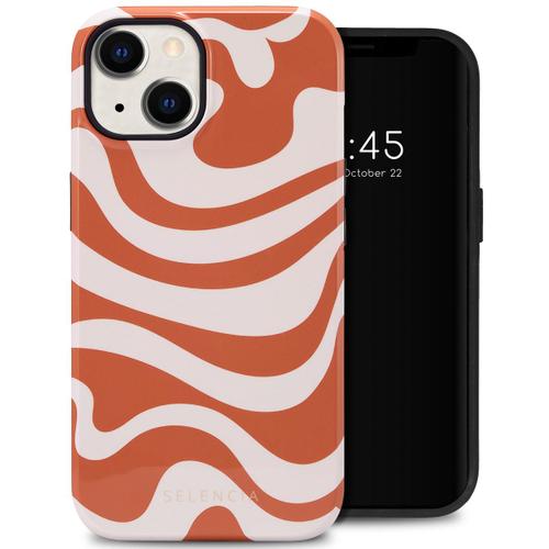 Selencia Coque Arrière Vivid Iphone 14 Dream Swirl Orange