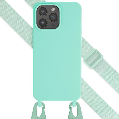 Selencia Coque Silicone Avec Cordon Amovible Iphone 15 Pro Max Turquoise