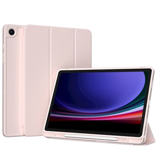 Accezz Étui De Téléphone Portefeuille Smart Silicone Samsung Galaxy Tab A9 Plus Rose