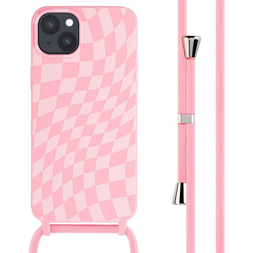 Imoshion Coque Design En Silicone Avec Cordon Iphone 15 Plus Retro Pink