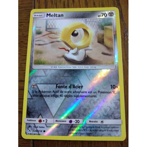 Carte Pokémon 128/214 Meltan - Reverse Sl10 - Soleil Et Lune - Alliance Infaillible Neuf Fr