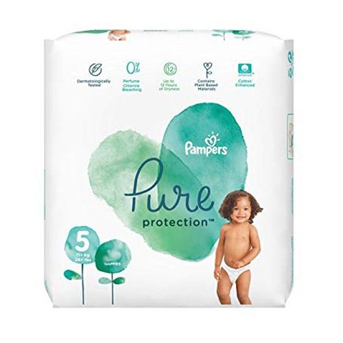 Pack 17 Couches Pampers Pure Protection Taille 5 Junior (11-18-Kg)