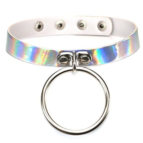Sexy Collier Holographique Soumise Amour Punk Gothique Collar Fetish Gothic