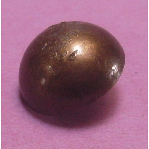 Bouton À Queue Bombé Sphérique " Doré Mat " - Résine - Diamètre 19,8 Mm