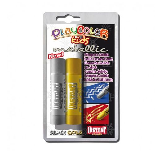 Gouache Solide En Stick Instant Playcolor Metallic Or Et Argent Stylo Peinture