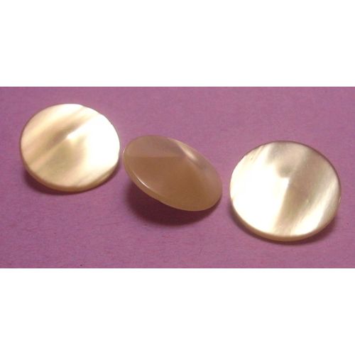 Lot De 3 : Bouton À Queue Cylindrique Forme Conique Façon Nacre - Résine - Diamètre 22,9 Mm