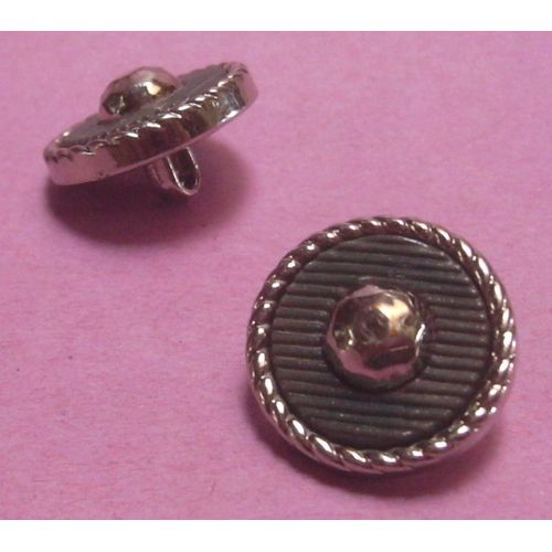 Lot De 2 : Bouton À Queue Cylindrique 2 Tons Marron Foncé / Chrome - À Ligne - Résine - Diamètre 20,1 Mm