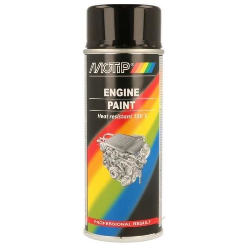 Bombe De Peinture Moteur - Noir Brillant - Motip