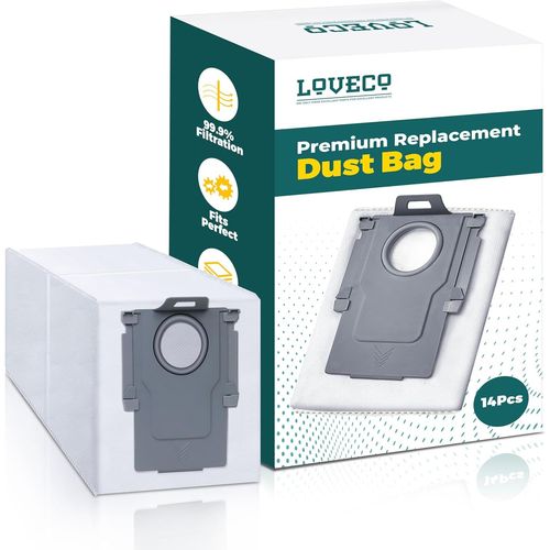 14 Sacs  Poussire Compatibles Avec Roborock S8 Maxv Ultra/Qrevo Master/Qrevo S/Qrevo Pro/Qrevo Edge/Qrevo Slim/Qrevo Maxv/Qrevo Curv/Qrevo Plus/Q Revo/Saros 10R Accessoires[SSE7112886]
