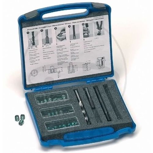 Kit de réparation de filetage Helicoil PLUS M6 - HELICOIL - 41851060000 - Qualité hélicoïdale d'origine - Métal