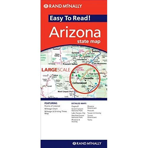 Rand Mcnally Easy To Read! Arizona State Map (Rand Mcnally Easy To Fold!)