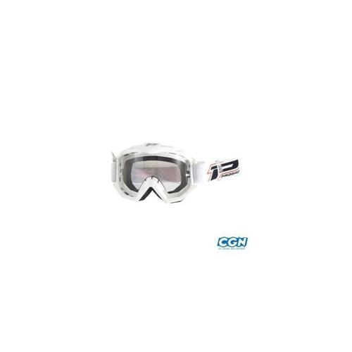 Masque Lunette Moto Cross Progrip 3201 Blanc Pour Tout Terrain Enduro Quad