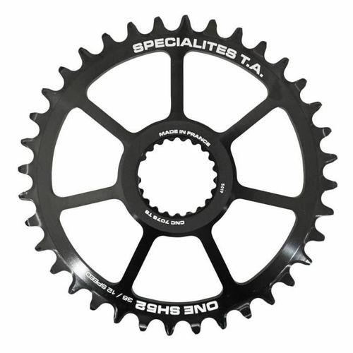 Plateau Vtt Direct Mount 36dts One Sh52 Noir Mat Alu Ta Pour Shimano Xtr M9100 - Xt M8100 - Slx M7100 - Mt900 10-11-12v.