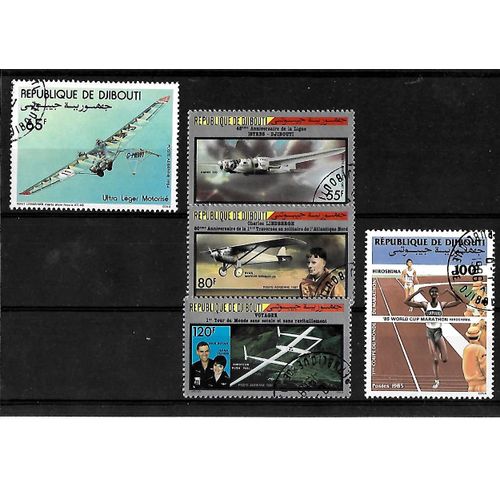 Djibouti-Lot De 5 Timbres Oblitérés-Très Bon Etat