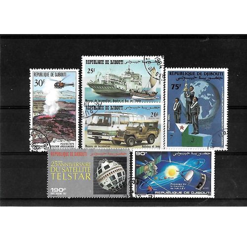 Djibouti-Lot De 6 Timbres Oblitérés-Très Bon Etat