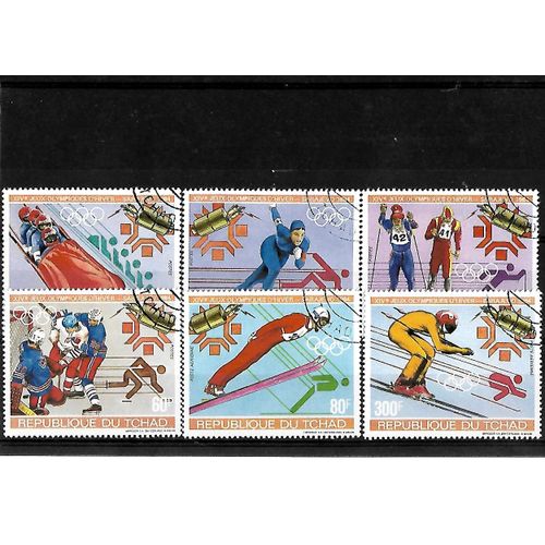 Tchad-Jeux Olympiques De Sarajevo-Lot De 6 Timbres Oblitérés-Très Bon Etat