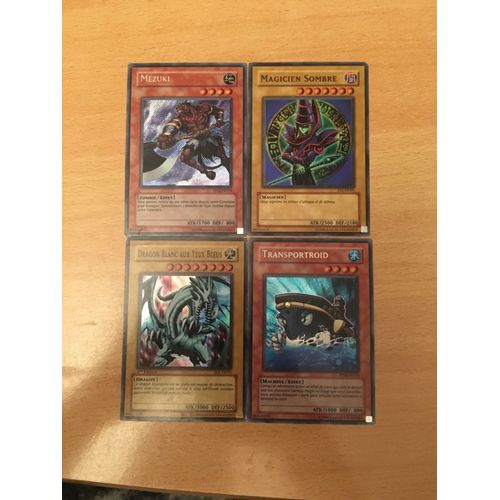 (782) Magicien Sombre + Mezuki + Transportroid + Dragon Blanc Aux Yeux Bleus (Yu Gi Oh)