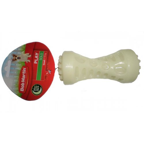 Jouet Os Phosphorescent Pour Chien Bob Martin En Caoutchouc Brille La Nuit S¿Éclaire Et Fait Du Bruit - Lumineux Et Sonore - Balle De Dentition Saine Dents Propres - Taille : 12 Cm. Pour Chien