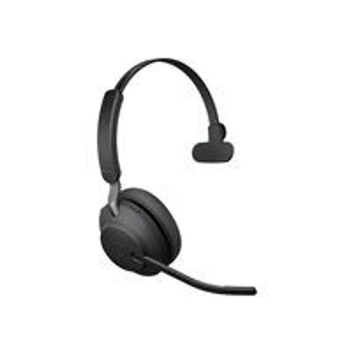 Jabra Evolve2 65 UC Mono - Micro-casque - sur-oreille - convertible - Bluetooth - sans fil - USB-C - isolation acoustique - noir