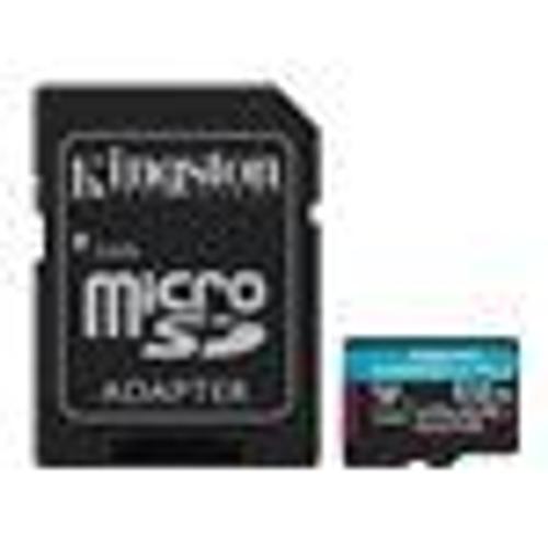 Kingston Canvas Go! Plus - Carte mémoire flash (adaptateur microSDXC vers SD inclus(e)) - 512 Go - A2 / Video Class V30 / UHS-I U3 / Class10 - microSDXC UHS-I