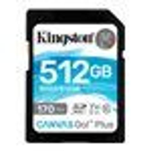 Kingston Canvas Go! Plus - Carte mémoire flash - 512 Go - Video Class V30 / UHS-I U3 / Class10 - SDXC UHS-I