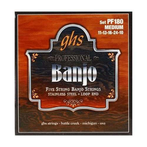 Ghs Pf180 - Medium !11-13-16-24-10 - Jeu De Cordes Banjo