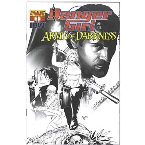 Danger Girl And The Army Darkness #1 1:10 Renaud Black And White Variant (Danger Girl And The Army Of Darkness Renaud Black And White Variant, # 1)