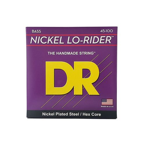 Dr Nmlh-45 - Nickel Lo-Rider - Nickel Plated, Jeu Guitare Basse, Light À Medium 45-100