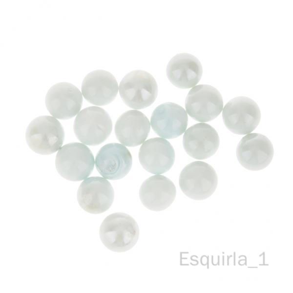 Esquirla 6x20 Pack 16mm Assortiment De Billes De Verre Jeu Traditionnel Jouet Blanc