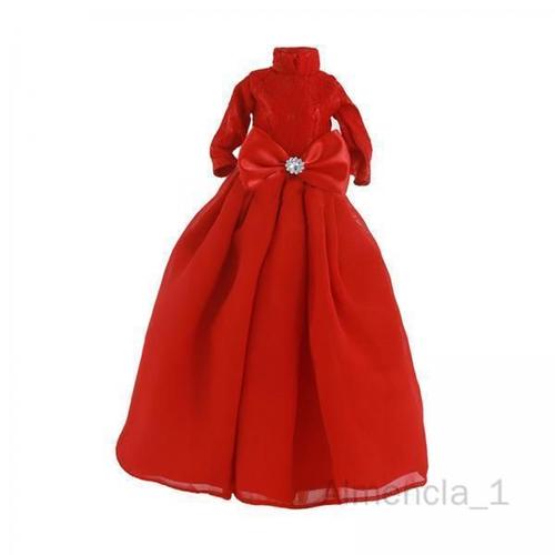 Almencla 6 :12e Robe De Poupée Princesse Soirée Rouge