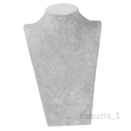 Esquirla Présentoir De Collier Et Pendentif En Velours Gris, Support De Mannequin De Buste, 10 Pièces, W 205 X H 340mm