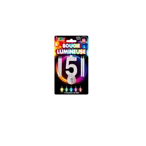Bougies Lumineuses Led Chiffre 5