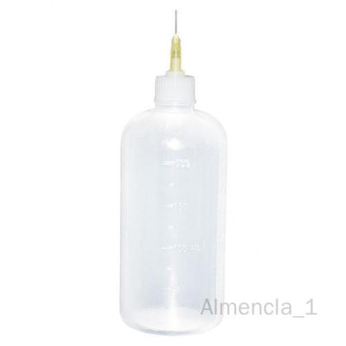 6 Applicateur de bouteille de colle à pointe d'aiguille 200 ml en plastique de précision translucide outil de bricolage Applicateur de colle de