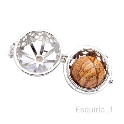 Esquirla 6xfiligrane Fleur Médaillon Rond Pendentif Collier À Faire Soi-Même Bracelet Perles De Pierres Précieuses Jaune