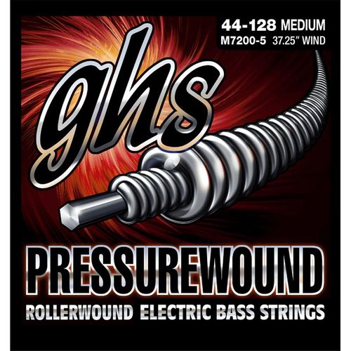 Ghs M7200-5 - Pressurewound Medium 5c 44-128 - Jeu Guitare Basse