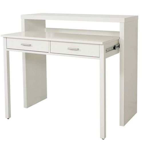 Paris Prix - Console Extensible Bureau "Nine" 100cm Blanc