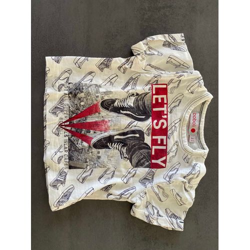 T-Shirt Boboli Beige/Noir/Rouge