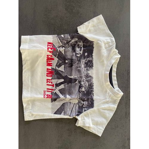 T-Shirt Boboli Beige/Noir/Rouge