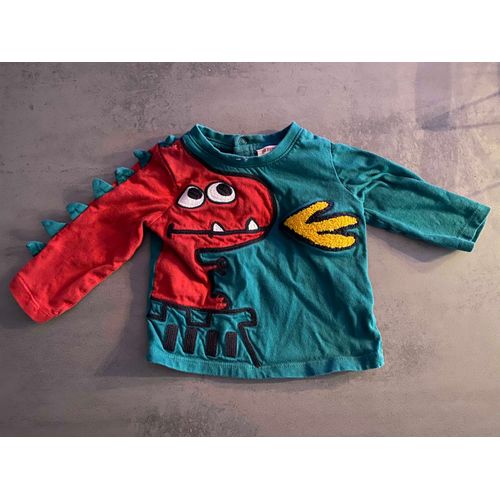 T-Shirt Manches Longues Dragon Vert/Rouge/Moutarde Du Pareil Au Même
