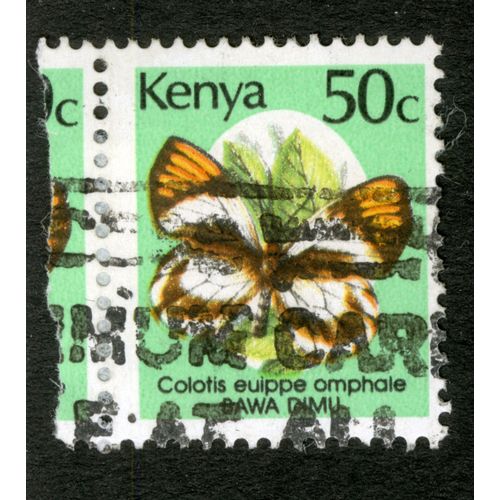 Timbre Oblitéré Kenya, Colotis Euippe Omphale, Bawa Dimu, 50 C