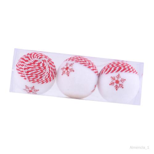 Boules de noël 3 pièces, ornements pour mariage, décoration de maison, flocon de neige Style flocon de neige