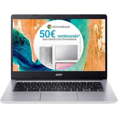 Acer Chromebook 314 CB314-2H - Kompanio 500 MT8183 4 Go RAM 32 Go SSD Argent AZERTY