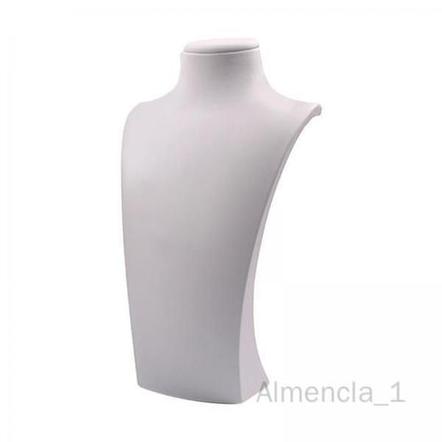 10 Mannequin Buste Collier Bijoux Accessoire Présentoir Blanc 17x33,5cm