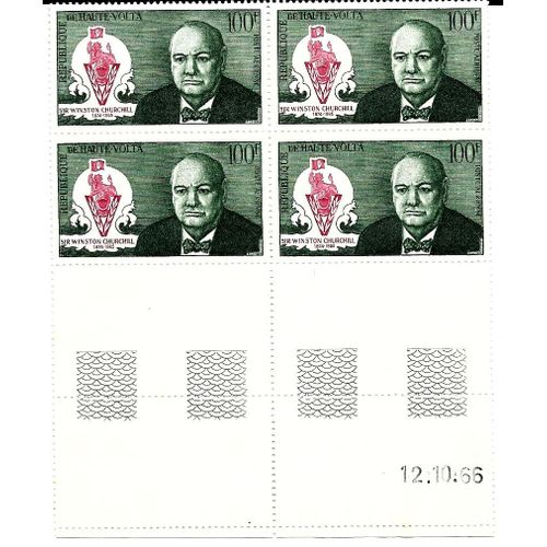Haute Volta-Winston Churchill-Pa N° 12-Numéroté 4 Ex-Timbres Neufs**-Gomme Intacte-1 Er Choix