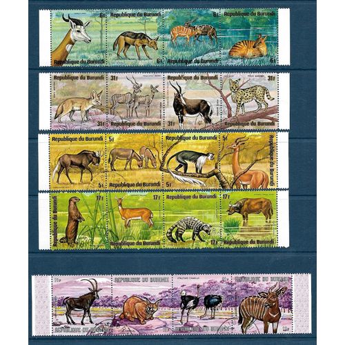 Burundi-Animaux D'afrique-Lot De 20 Timbres Neufs Et Oblitérés-Très Bon Etat